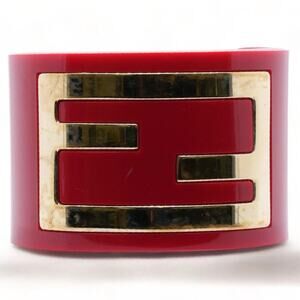 Fendi Red Resin Cuff Bracelet